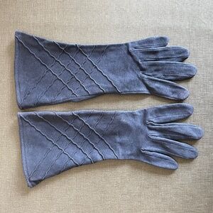 Vintage navy cotton gloves